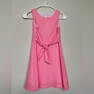 NWT Florence Eiseman Electric Pink Pique Front Tie Dress Size 8